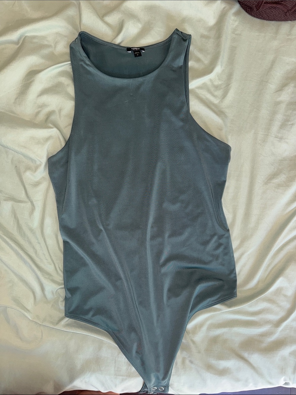 Express body contour Sleeveless Bodysuit - Slate Teal